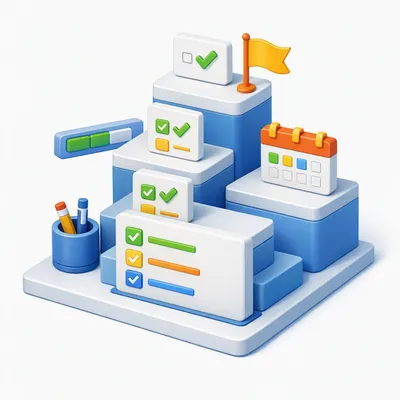 A multilayer task item mountain